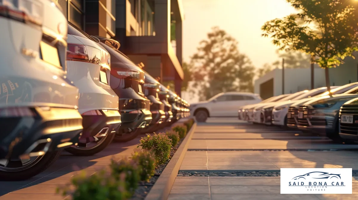 Une personne souriante remet les clés d'une voiture de location, symbolisant un service client de qualité et une location facilitée.