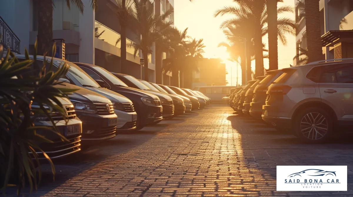 Volkswagen Tiguan blanc garé en ville à Casablanca, prêt pour la location et l'exploration urbaine.
